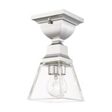 Mission 1 Light 5 Inch Wide Flush Mount by Livex - 45562