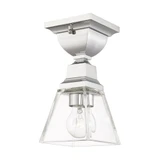 Mission 1 Light 5 Inch Wide Flush Mount by Livex - 45562