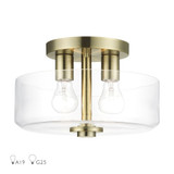 Whitworth 2 Light 12.25 Inch Wide Semi Flush Mount by Livex - 46122