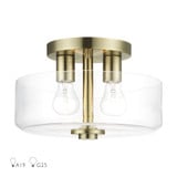 Whitworth 2 Light 12.25 Inch Wide Semi Flush Mount by Livex - 46122