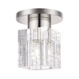 Rotterdam 1 Light 7 Inch Wide Semi Flush Mount by Livex - 46180