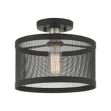 Industro 1 Light 11 Inch Wide Semi Flush Mount by Livex - 46216