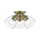 Montgomery 3 Light 14.25 Inch Wide Flush Mount by Livex - 46339