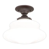 Petersburg 1 Light 12.63 Inch Wide Semi Flush Mount by Hudson Valley - 3412F