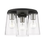 Cityview 3 Light 11 Inch Wide Flush Mount by Livex - 46712