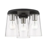 Cityview 3 Light 11 Inch Wide Flush Mount by Livex - 46712