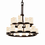 Alabaster Rocks Dakota 21 Light Large 2 Tier Chandelier by Justice Design - ALR-8767-10