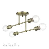 Delacroix 4 Light 17 Inch Wide Semi Flush Mount by Livex - 47176