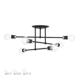 Delacroix 6 Light 28 Inch Wide Semi Flush Mount by Livex - 47178