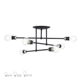 Delacroix 6 Light 28 Inch Wide Semi Flush Mount by Livex - 47178