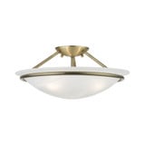 Newburgh 3 Light 16 Inch Wide Semi Flush Mount by Livex - 4824