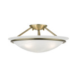 Newburgh 3 Light 16 Inch Wide Semi Flush Mount by Livex - 4824