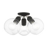Downtown 3 Light 16 Inch Wide Semi Flush Mount by Livex - 48978