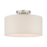 Meadow 1 Light 13 Inch Wide Semi Flush Mount by Livex - 49809