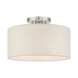 Meadow 1 Light 13 Inch Wide Semi Flush Mount by Livex - 49809