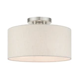 Meadow 1 Light 13 Inch Wide Semi Flush Mount by Livex - 49809