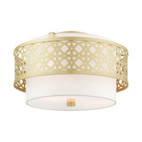 Calinda 3 Light 16 Inch Wide Semi Flush Mount by Livex - 49863