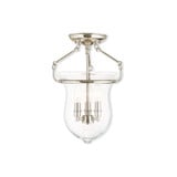Canterbury 3 Light 12 Inch Wide Semi Flush Mount by Livex - 50295