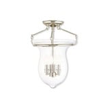 Canterbury 4 Light 14 Inch Wide Semi Flush Mount by Livex - 50297