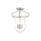 Canterbury 4 Light 14 Inch Wide Semi Flush Mount by Livex - 50297