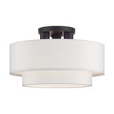 Manorwood 3 Light 15 Inch Wide Semi Flush Mount by Livex - 50305