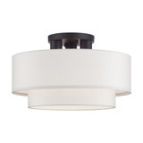 Manorwood 3 Light 15 Inch Wide Semi Flush Mount by Livex - 50305