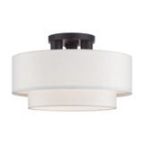 Manorwood 3 Light 15 Inch Wide Semi Flush Mount by Livex - 50305