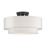 Manorwood 3 Light 18 Inch Wide Semi Flush Mount by Livex - 50306