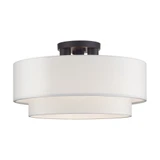Manorwood 3 Light 18 Inch Wide Semi Flush Mount by Livex - 50306