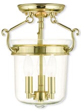 Rockford 3 Light 10.5 Inch Wide Semi Flush Mount by Livex - 50481