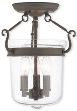 Rockford 4 Light 14.25 Inch Wide Semi Flush Mount by Livex - 50485