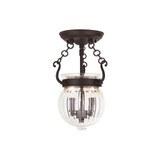 Everett 2 Light 8.5 Inch Wide Semi Flush Mount by Livex - 50502