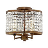 Grammercy 3 Light 12 Inch Wide Semi Flush Mount by Livex - 50573
