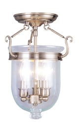 Jefferson 3 Light 10 Inch Wide Metal Flush Mount by Livex - 5061