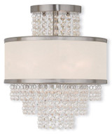 Prescott 3 Light 11.75 Inch Wide Semi Flush Mount by Livex - 50793