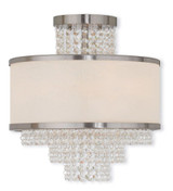 Prescott 3 Light 13.75 Inch Wide Semi Flush Mount by Livex - 50794
