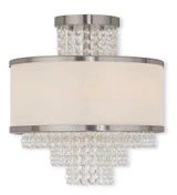 Prescott 3 Light 13.75 Inch Wide Semi Flush Mount by Livex - 50794