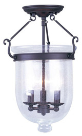 Jefferson 3 Light 12 Inch Wide Flush Mount by Livex 5082 - 5082
