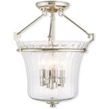 Cortland 4 Light 15.5 Inch Wide Semi Flush Mount by Livex - 50925