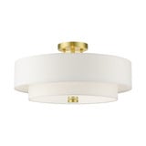 Claremont 4 Light 18 Inch Wide Semi Flush Mount by Livex - 51085