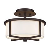 Wesley 2 Light 11 Inch Wide Semi Flush Mount by Livex - 51072