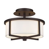 Wesley 2 Light 11 Inch Wide Semi Flush Mount by Livex - 51072