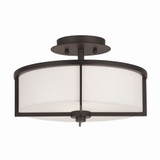 Wesley 2 Light 13 Inch Wide Semi Flush Mount by Livex - 51073