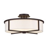 Wesley 4 Light 19 Inch Wide Semi Flush Mount by Livex - 51075