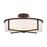 Wesley 4 Light 19 Inch Wide Semi Flush Mount by Livex - 51075