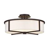 Wesley 4 Light 19 Inch Wide Semi Flush Mount by Livex - 51075