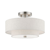 Meridian 2 Light 13 Inch Wide Semi Flush Mount by Livex - 51083