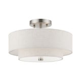 Meridian 2 Light 13 Inch Wide Semi Flush Mount by Livex - 51083
