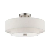 Meridian 3 Light 15 Inch Wide Semi Flush Mount by Livex - 51084