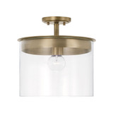 Mason 1 Light 13.25 Inch Wide Semi Flush Mount by HomePlace - 246812
